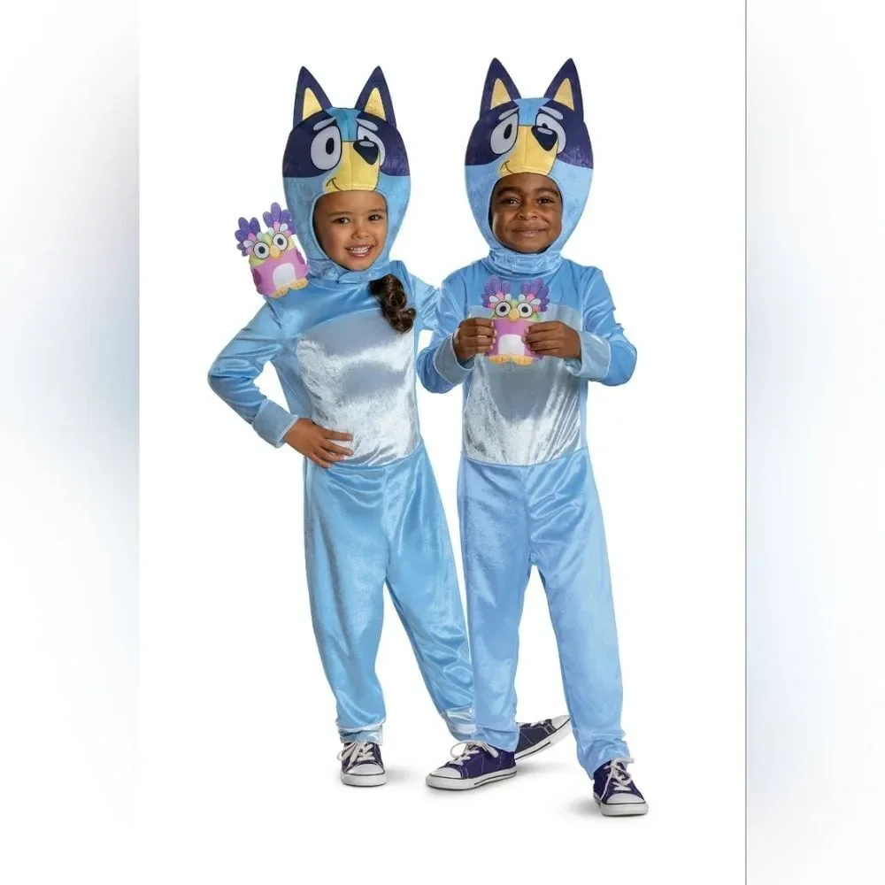 Nwt Bluey w Chattermax Halloween Deluxe Costume for Toddler, Size 2T, Disguise